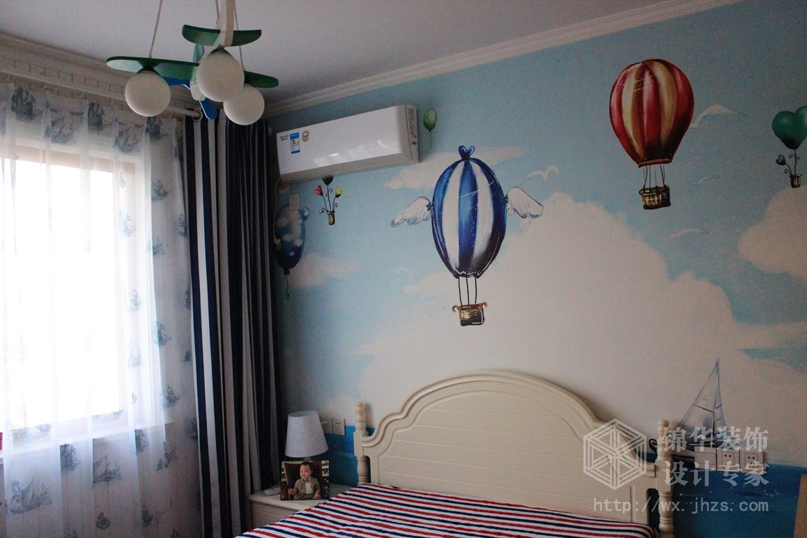简欧风格-景湖天成-123平米-三室两厅-儿童房-装修实景效果图