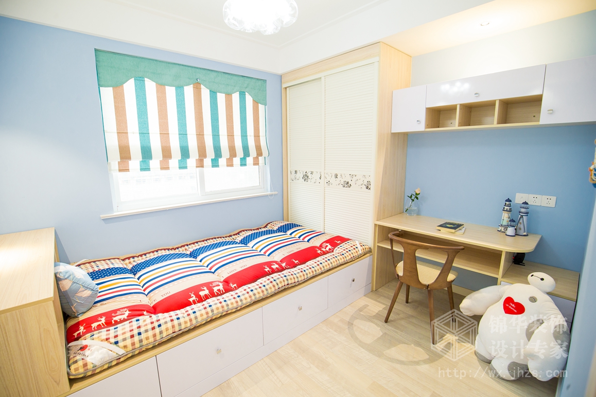 北欧风格-奥澜半岛-三室两厅-113平米-儿童房-装修实景效果图
