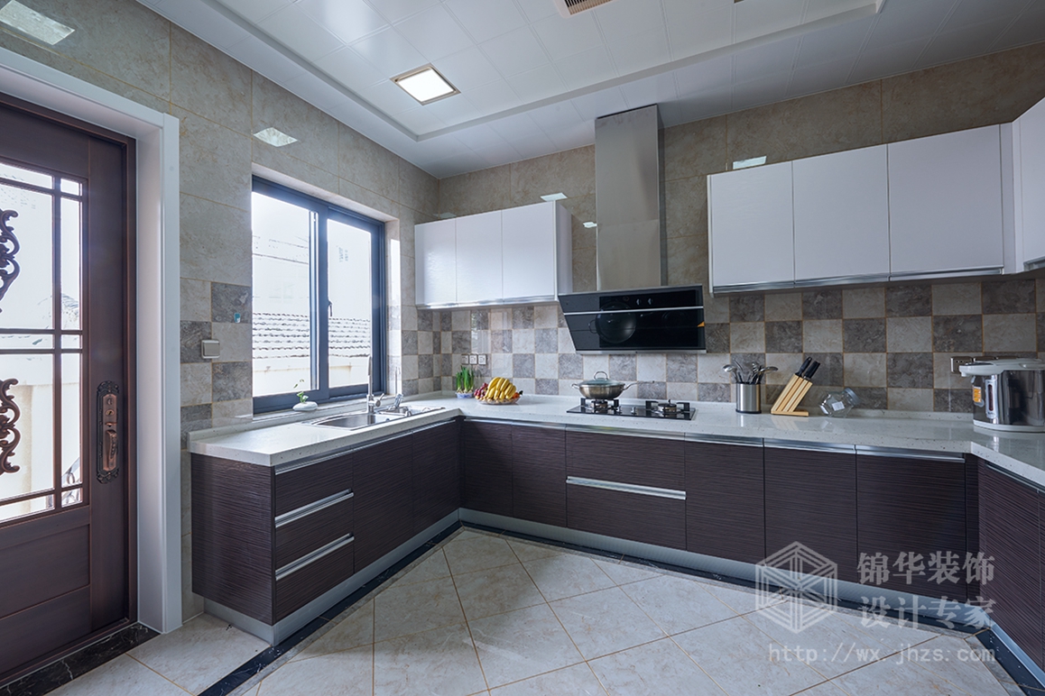 现代中式风格-梅泾私宅-大户型-280平米-厨房-装修实景效果图
