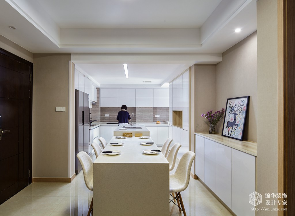  日式MUJI风格-尚锦城-两室两厅-106平-餐厅-装修实景效果图