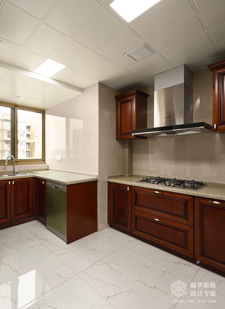 新中式风格-栖霞栖园-四室两厅-217平-厨房-装修效果实景图