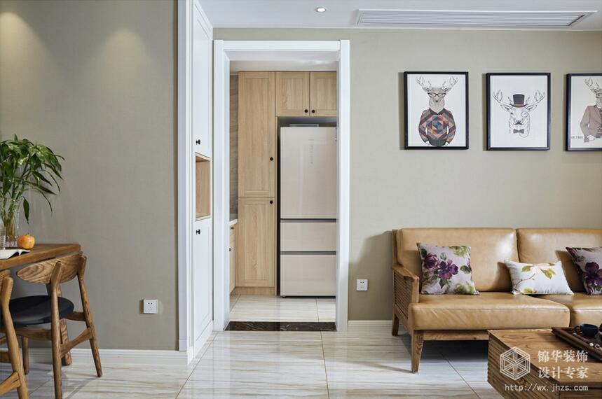 北欧风格-小天鹅乐园-三室一厅-89平米-客厅-装修效果实景图