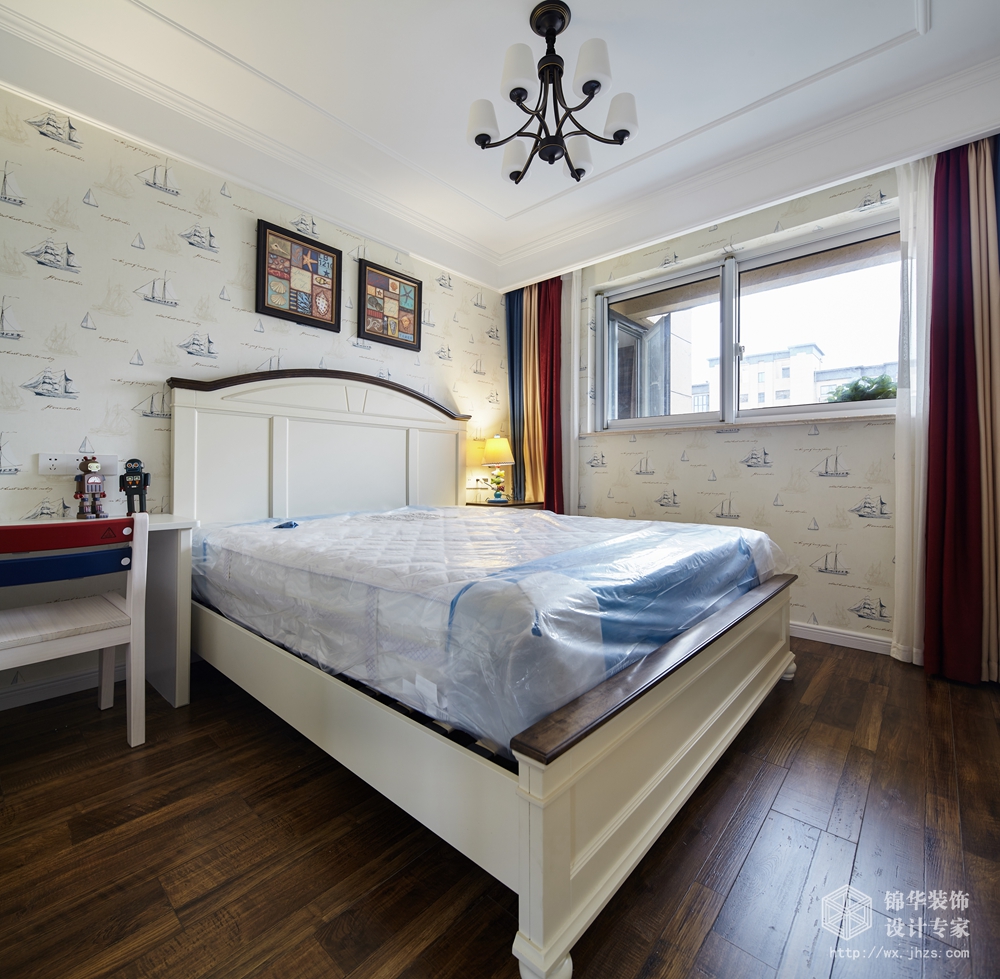 小美风格-维纳阳光-三室两厅-130平米-卧室-装修效果实景图