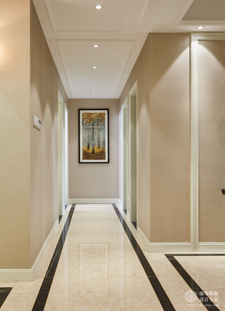 小美风格-维纳阳光-三室两厅-130平米-过道-装修效果实景图