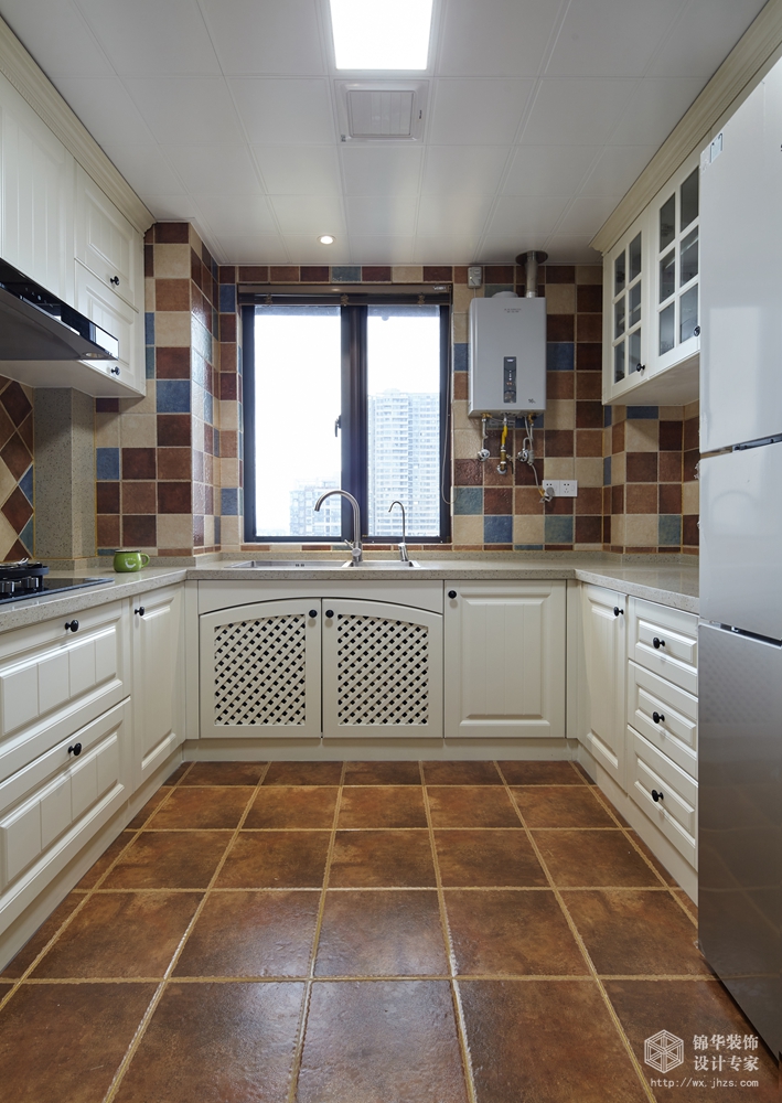 小美风格-维纳阳光-三室两厅-130平米-厨房-装修效果实景图