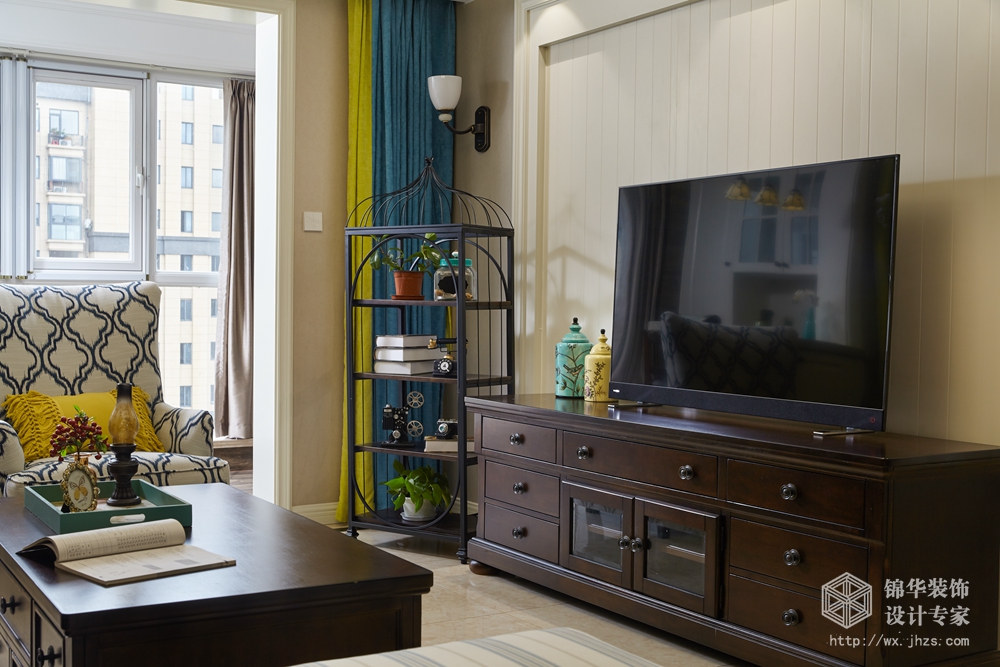 小美风格-维纳阳光-三室两厅-130平米-客厅-装修效果实景图