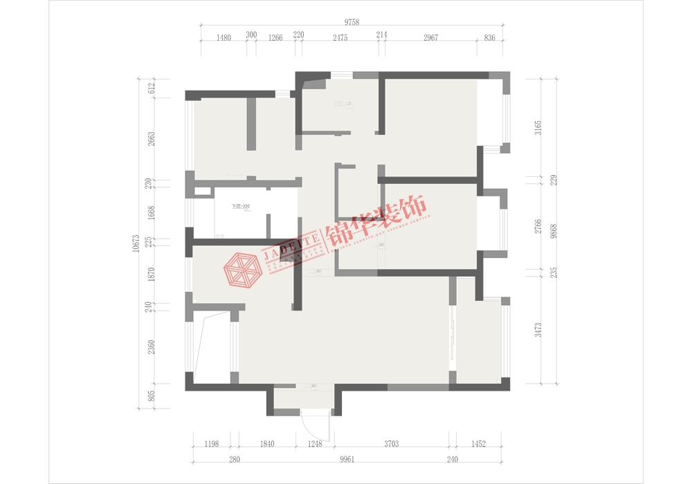 小美风格-圆融广场-三室两厅-116平-原始图