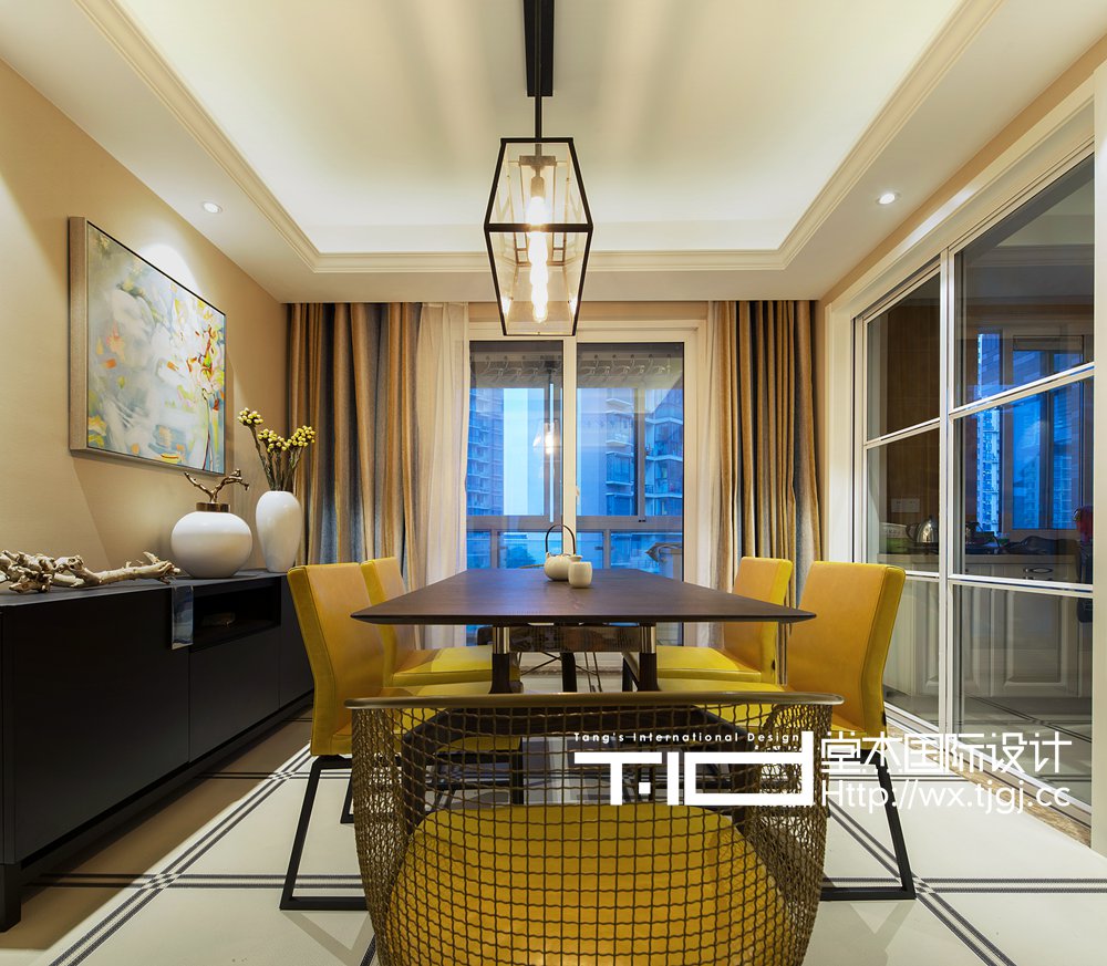 现代简约风格-保利香槟-三室两厅-146平-餐厅-装修实景效果图
