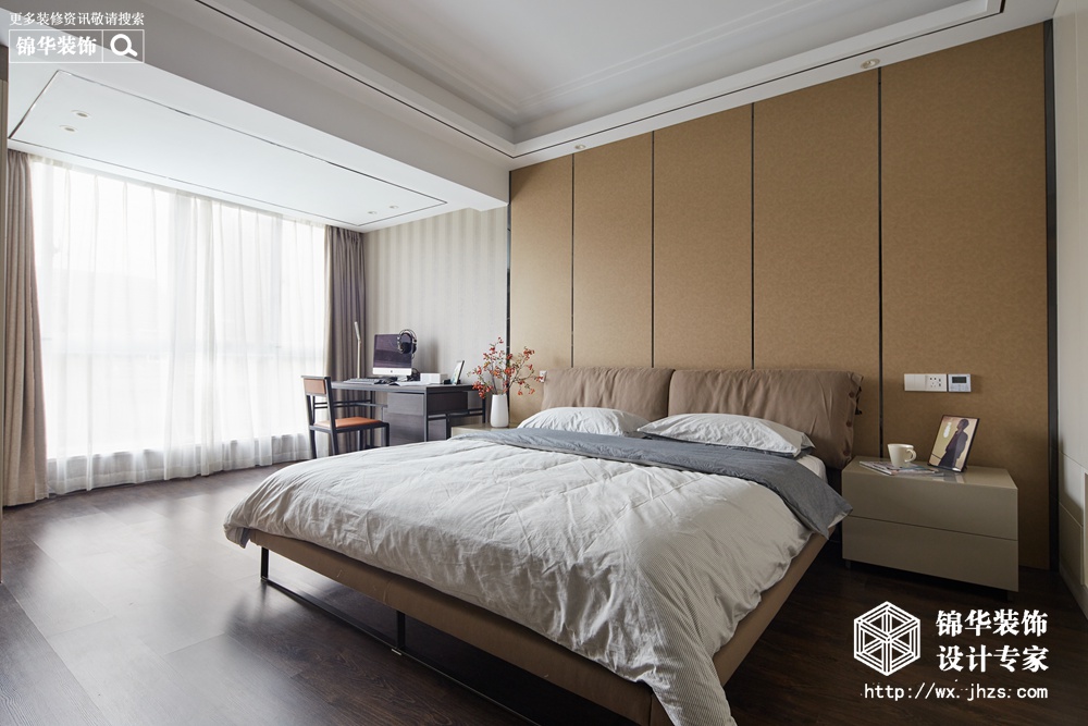 极简主义风格-万科魅力-四室两厅-200平-卧室-装修实景效果图
