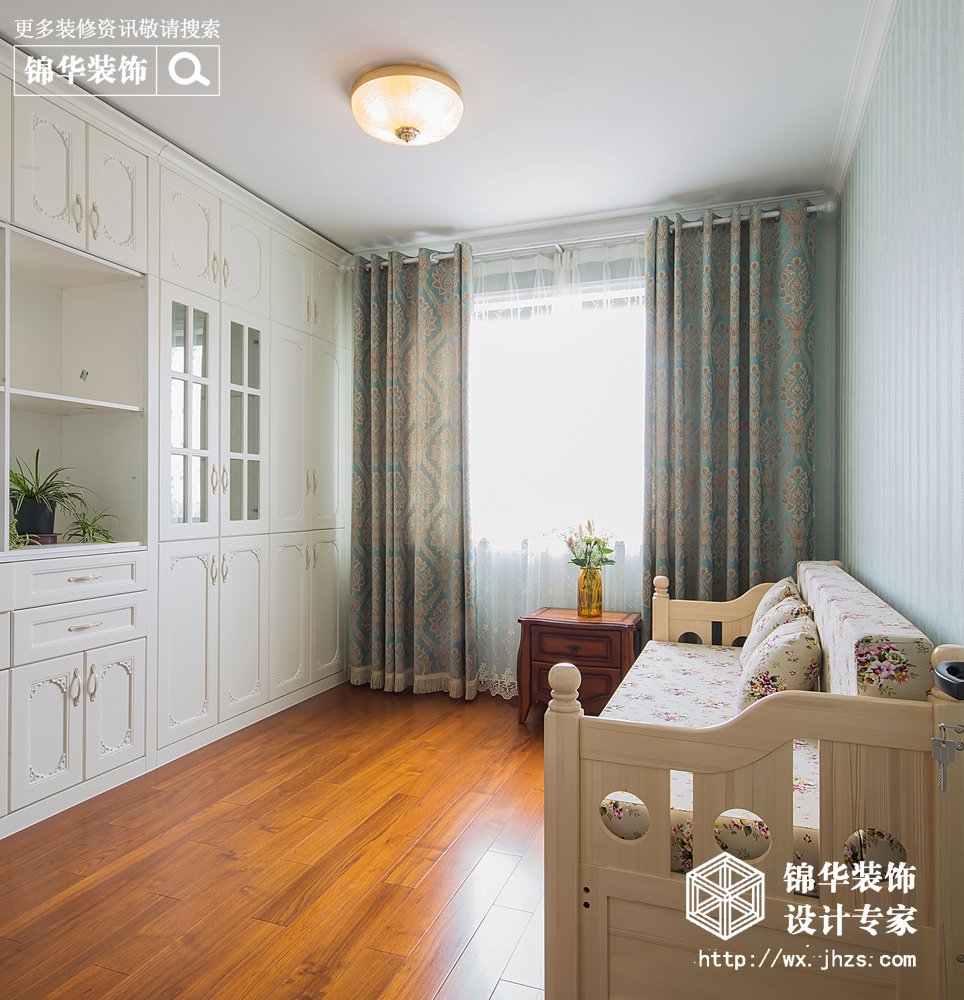 美式风格-红豆香江豪庭-三室两厅- 124 平-装修效果实景图装修-三室两厅-简美