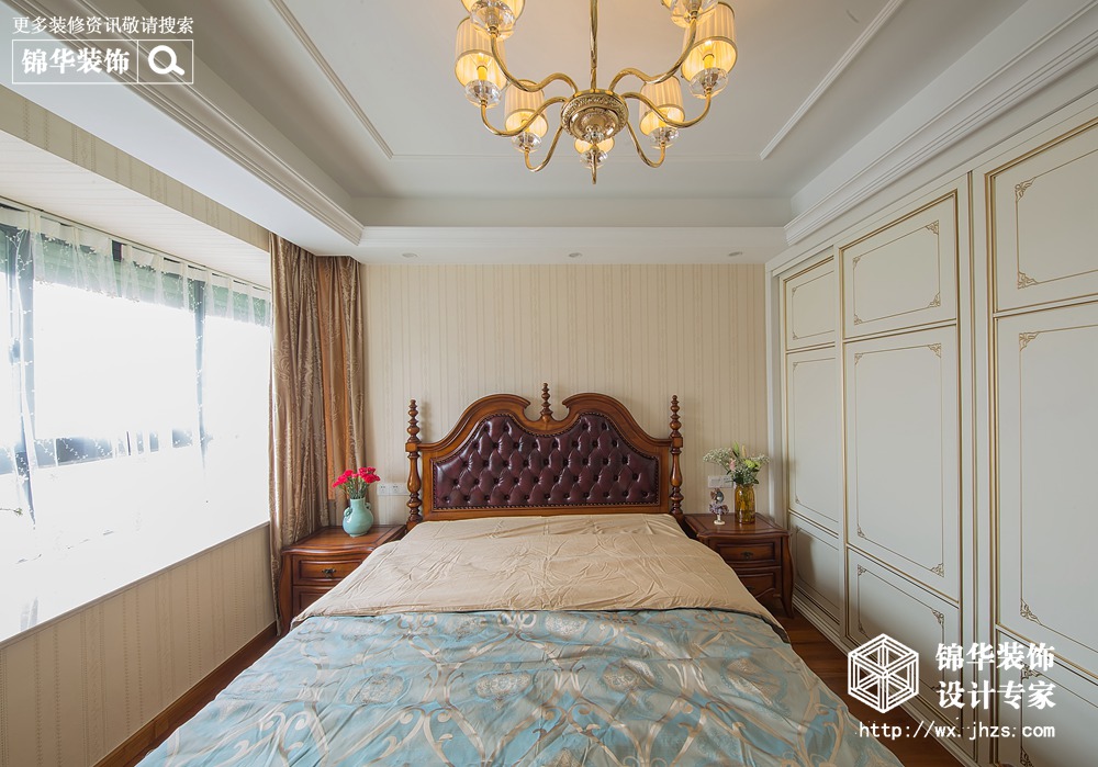 美式风格-红豆香江豪庭-三室两厅- 124 平-装修效果实景图装修-三室两厅-简美