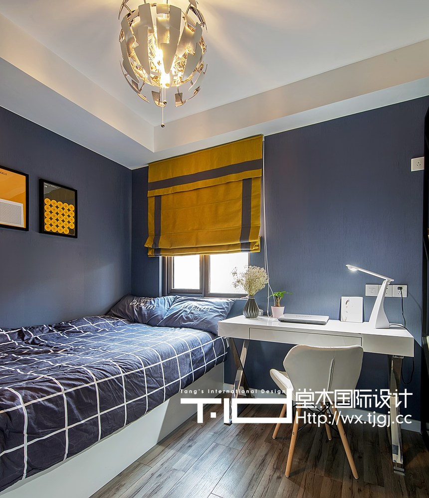 现代风格-金科米兰米兰-跃层复式-139平米-卧室-装修实景效果图