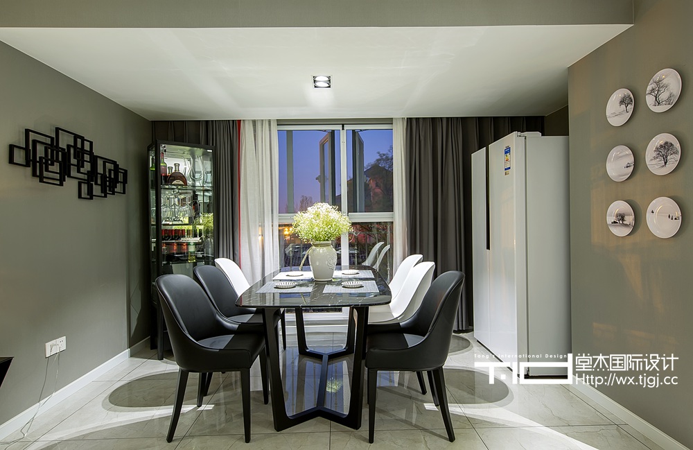 现代风格-金科米兰米兰-跃层复式-139平米-餐厅-装修实景效果图
