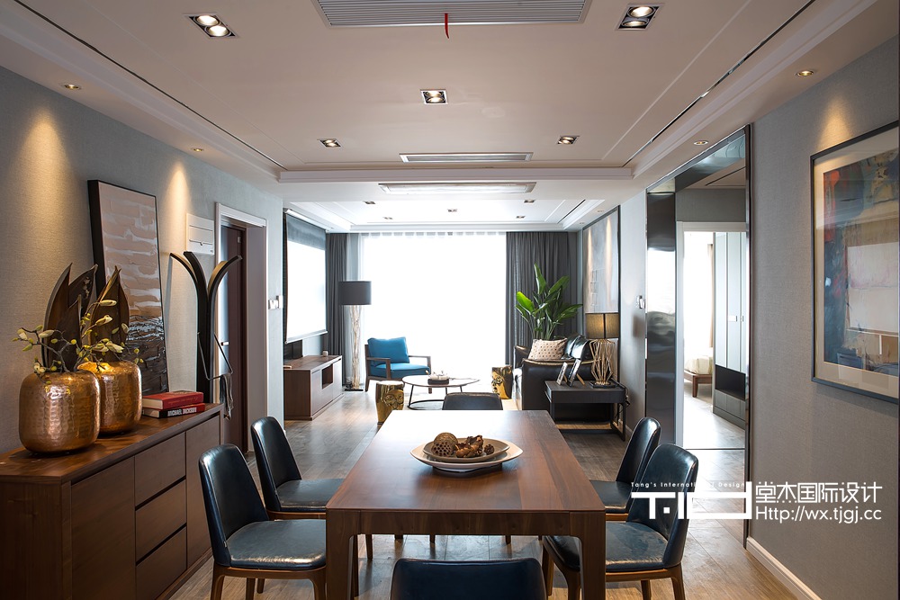 现代简约风格-西水东-三室两厅-148平米-餐厅-装修实景效果图
