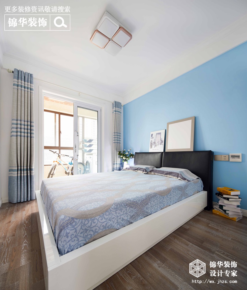 现代简约风格-华润橡树湾-四室两厅-140平米-卧室-装修实景效果图