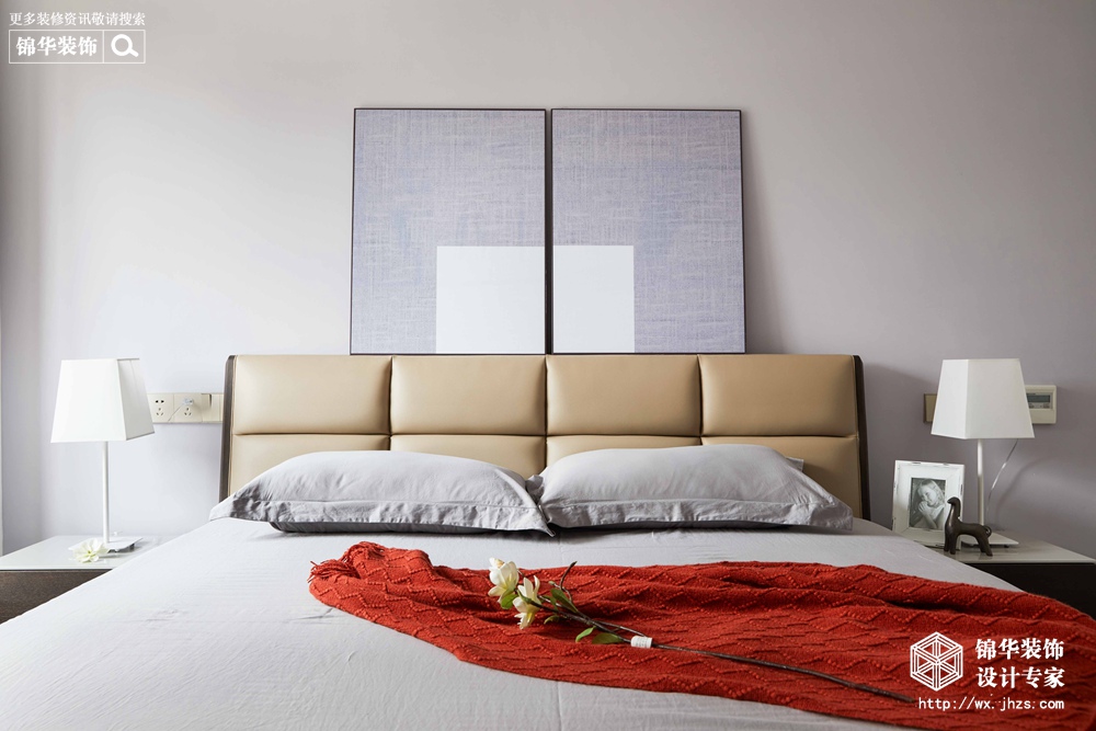 现代简约风格-华润橡树湾-四室两厅-140平米-卧室-装修实景效果图
