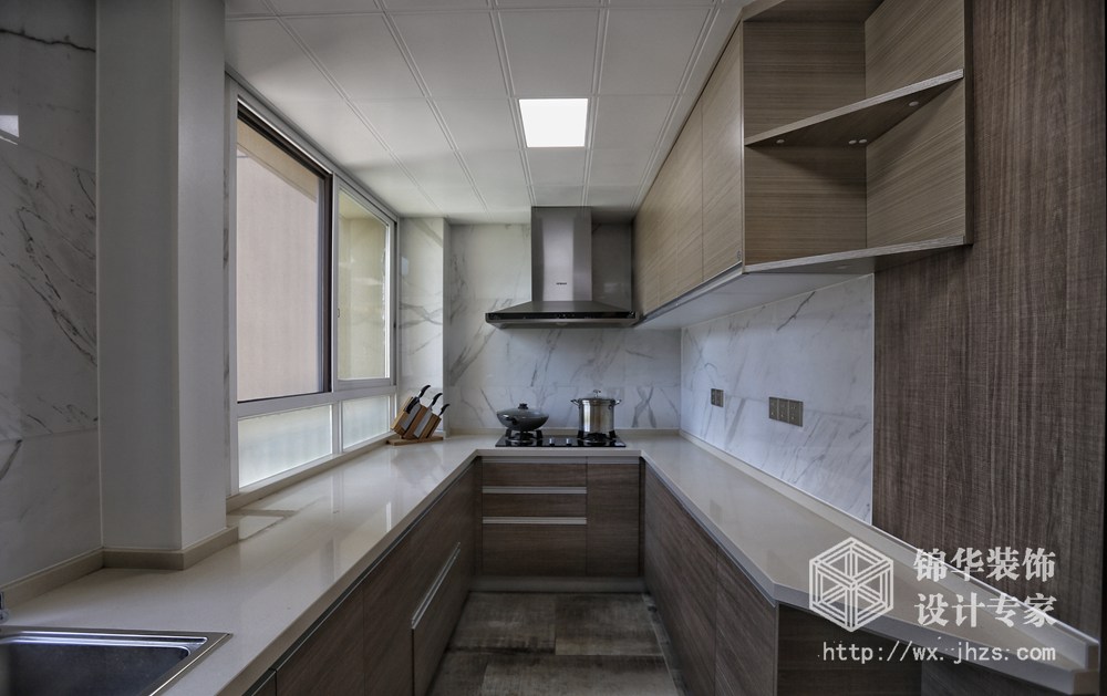 新中式风格-金科世界城-大户型-180平-厨房-装修效果实景图
