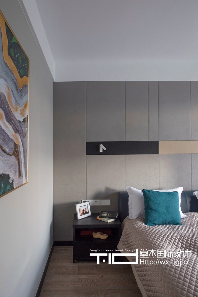 现代风格-金科世界城-三室两厅-203平米-卧室-装修效果实景图