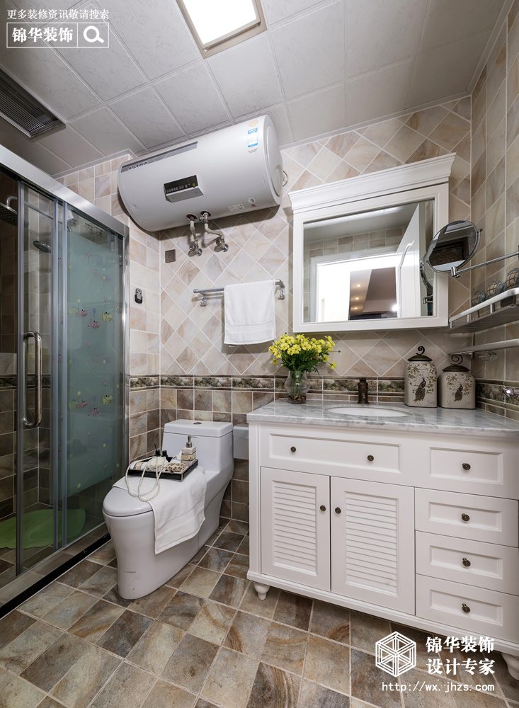 英伦风格-保利达江湾城-四室两厅-142平-卫生间-装修实景效果图
