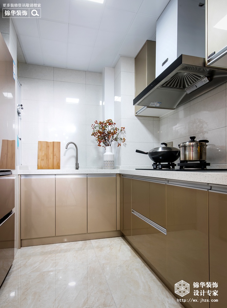 现代简约风格-福润轩-两室两厅-89平米-厨房-装修实景效果图