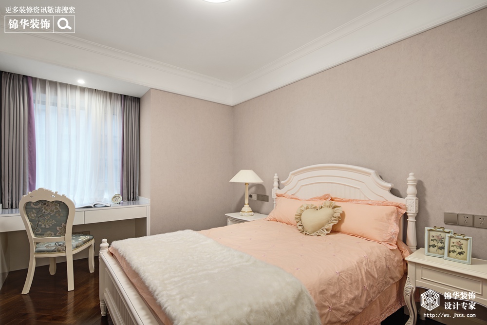 简欧风格-保利香槟-四室两厅-170平米-卧室-装修实景效果图