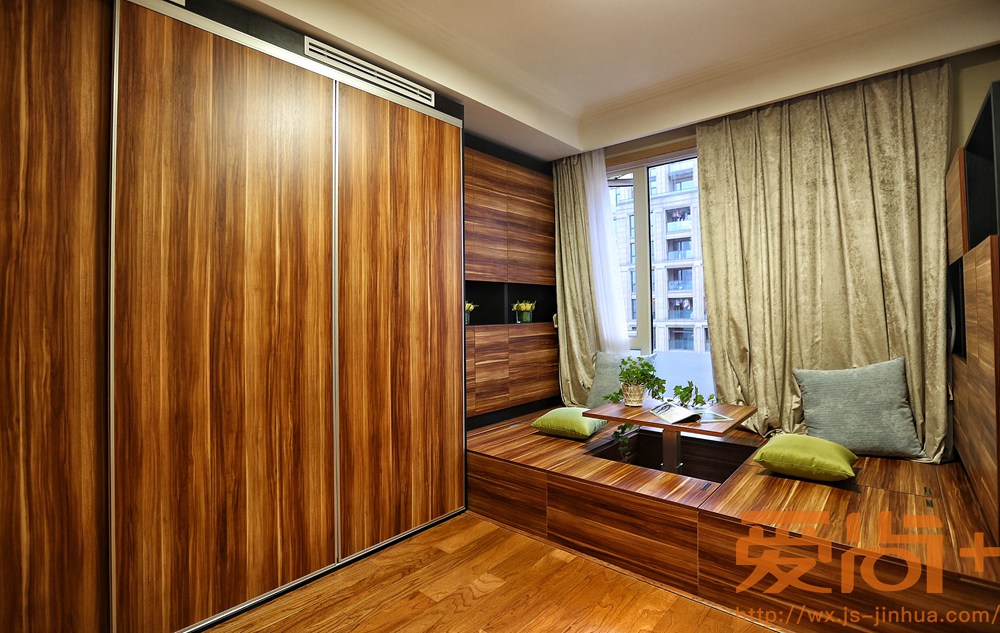 现代简约风格-玉兰花园-三室两厅-160平-榻榻米-装修实景效果图