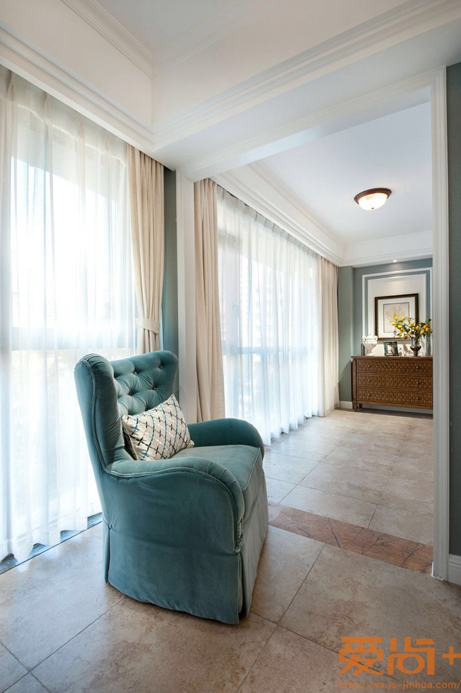 美式风格-玉兰花园-四室两厅-150平-沙发-装修实景效果图
