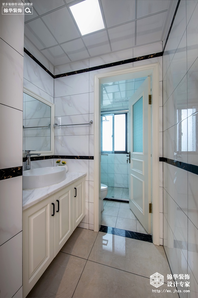 现代美式风格-西上海-三室两厅-145平米-卫生间-装修实景效果图