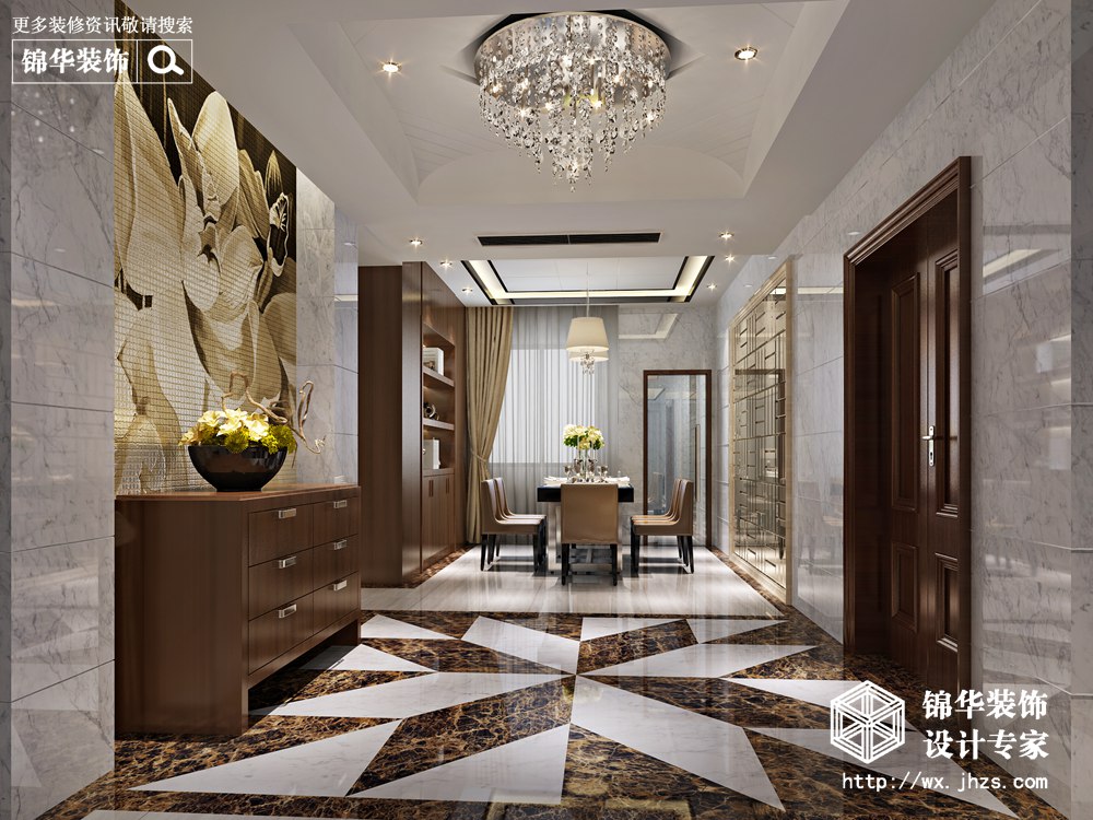 现代简约-长泰国际-三室两厅-170平-餐厅-装修实景效果图