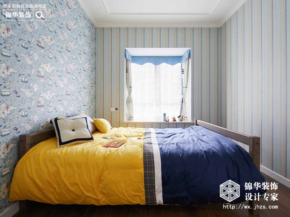 美式风格-尚锦城-三室两厅-140平-儿童房-装修实景效果图