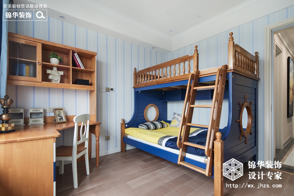 现代法式风格-星海公馆-三室两厅-140平米-儿童房-装修实景效果图