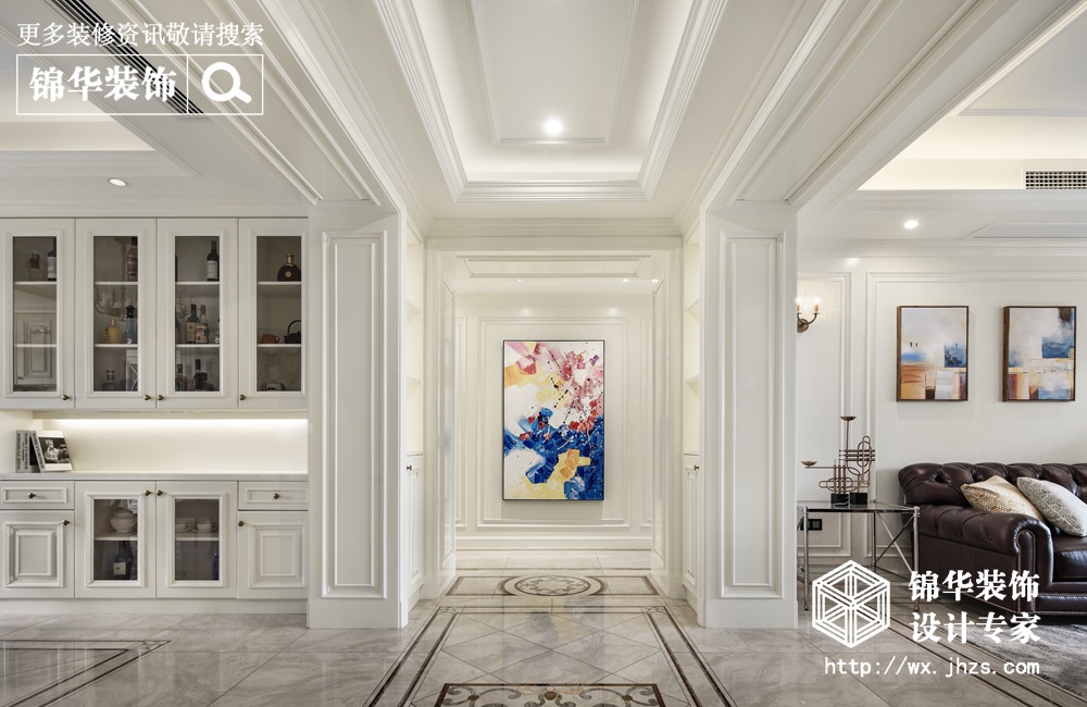 现代美式风格-玉兰花园-四室两厅-180平-客厅-装修实景效果图