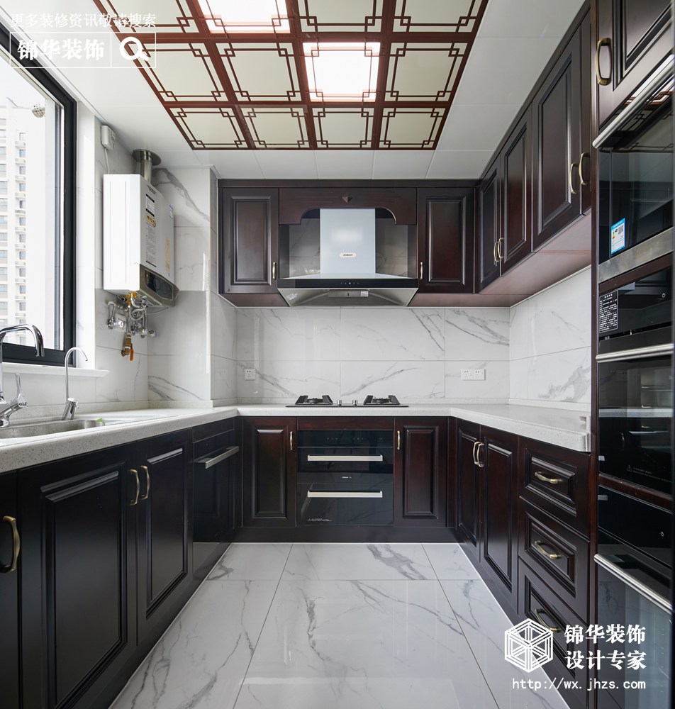 新中式风格-西亭家园-三室两厅-143平米-厨房-装修效果实景图