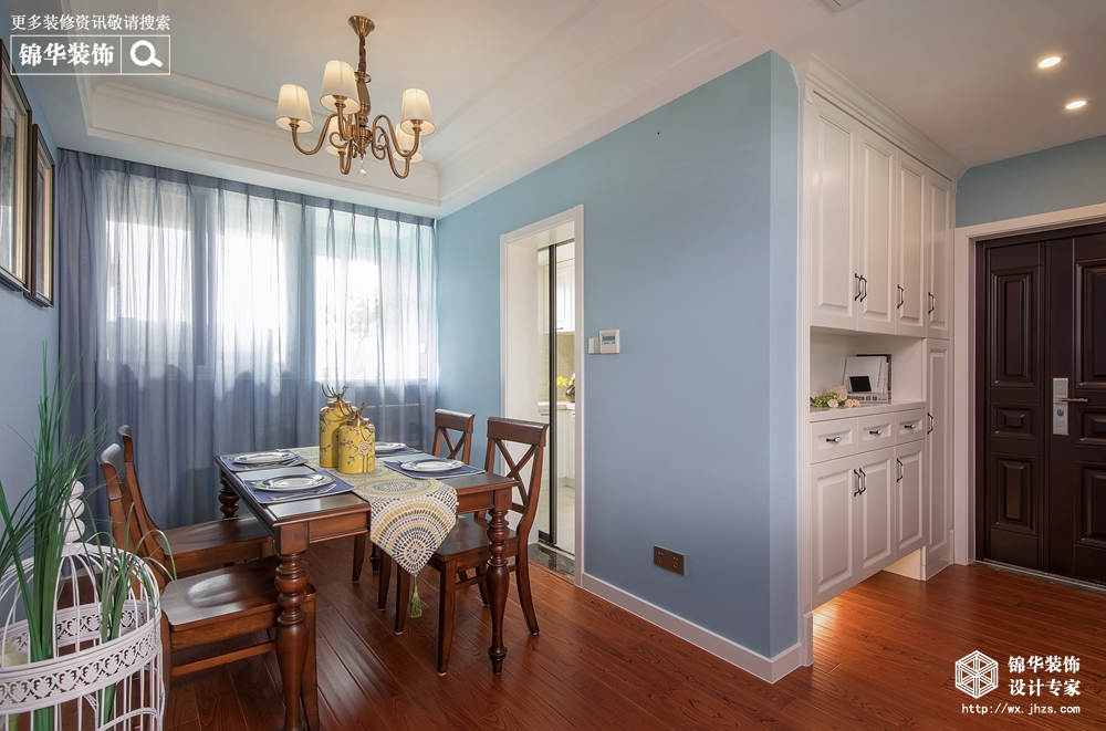 美式风格-蓝庭国际-两室两厅-100 平-装修效果实景图装修-两室两厅-简美