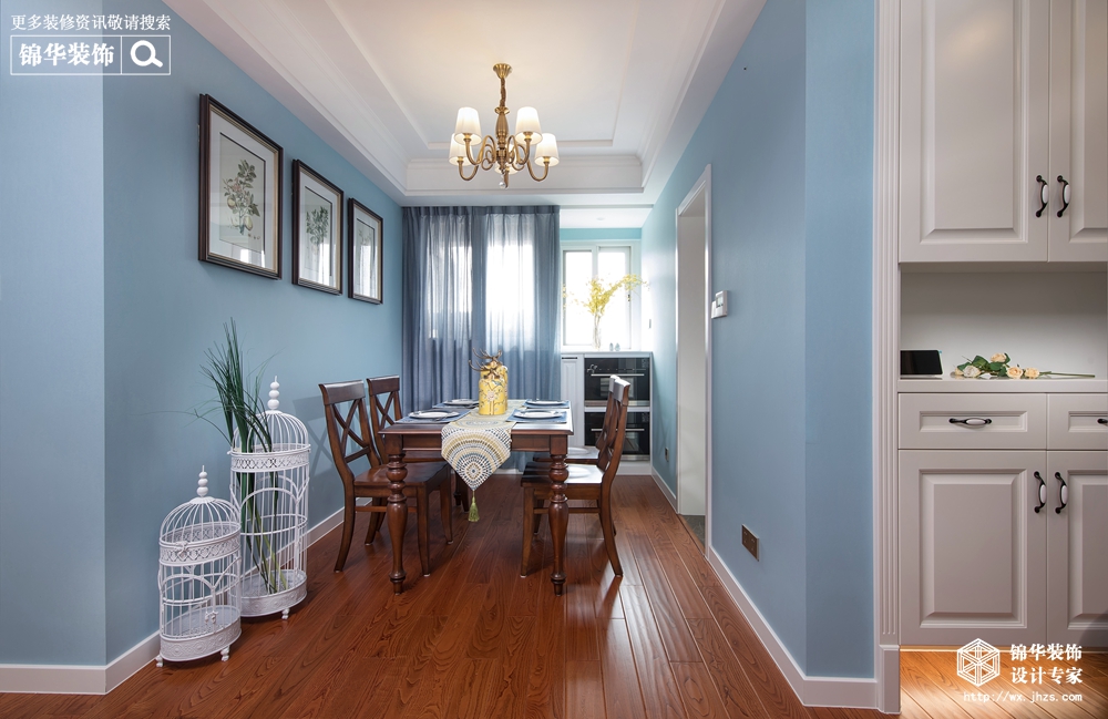美式风格-蓝庭国际-两室两厅-100 平-装修效果实景图装修-两室两厅-简美
