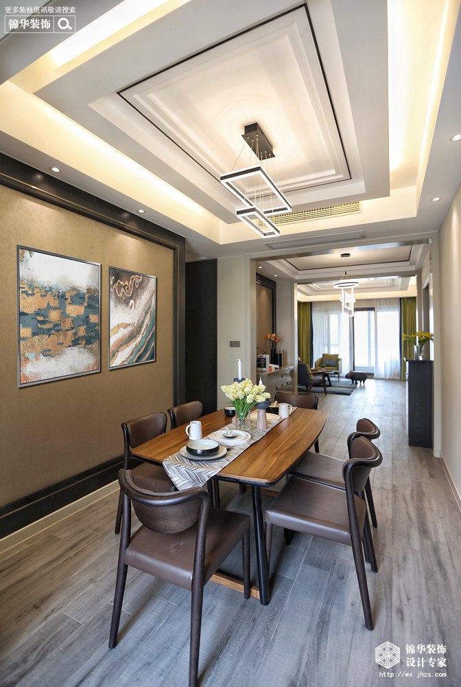 现代简约-西水东-三室两厅-173平-餐厅-装修效果实景图