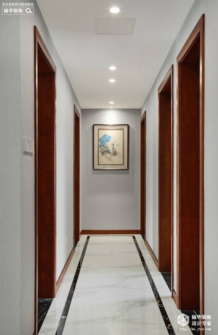 印象湖滨145平现代中式风格实景图装修-四室两厅-新中式