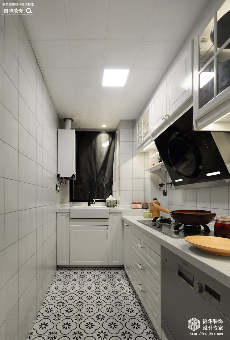 北欧风格-金世名园-两室两厅-110平-厨房-装修实景效果图