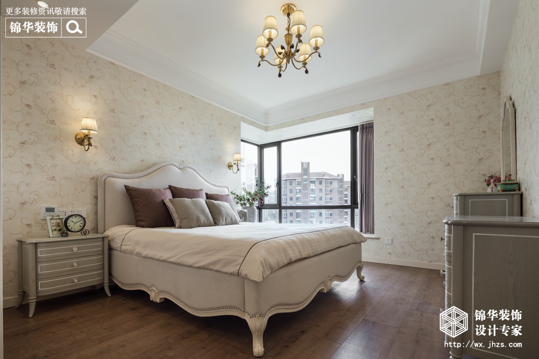 现代美式风格-太湖国际-三室两厅-130平米-卧室-装修实景效果图