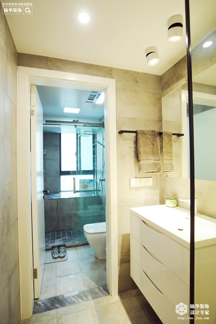 北欧风格-金水名都-三室两厅-140平米-卫生间-装修实景效果图