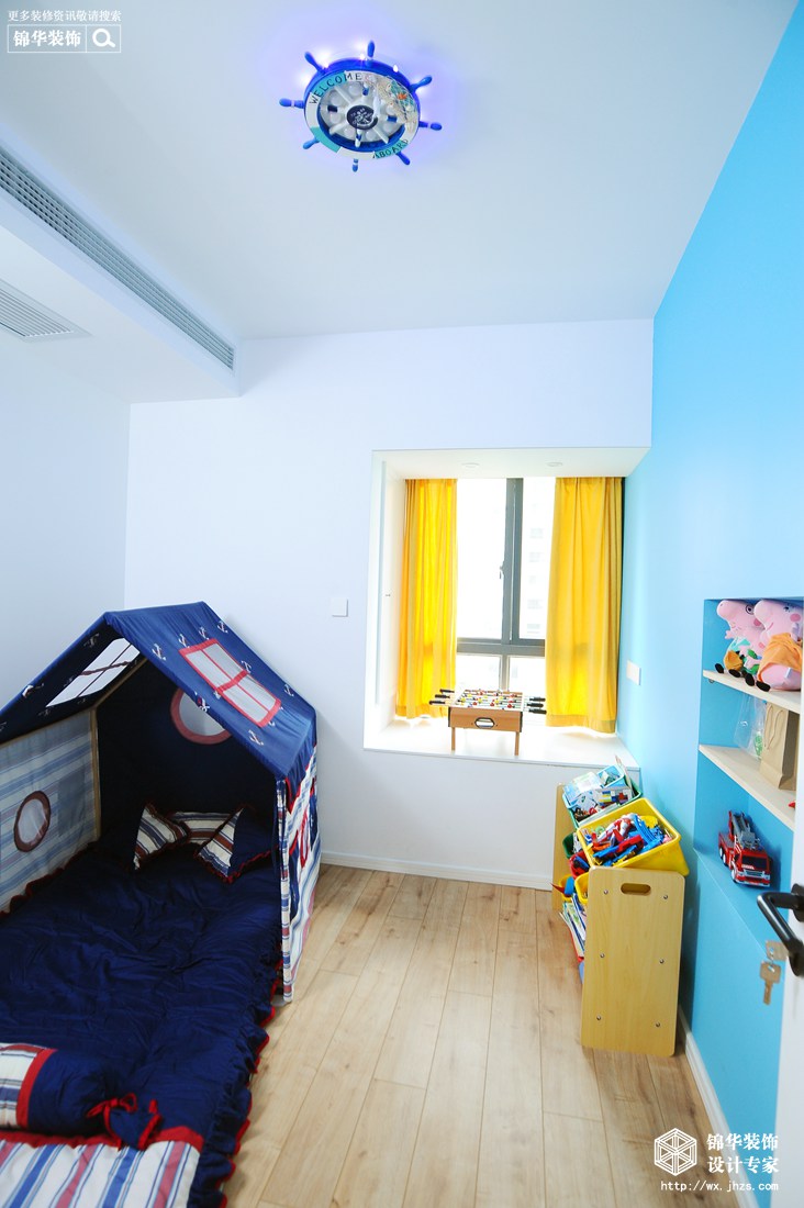北欧风格-金水名都-三室两厅-140平米-儿童房-装修实景效果图
