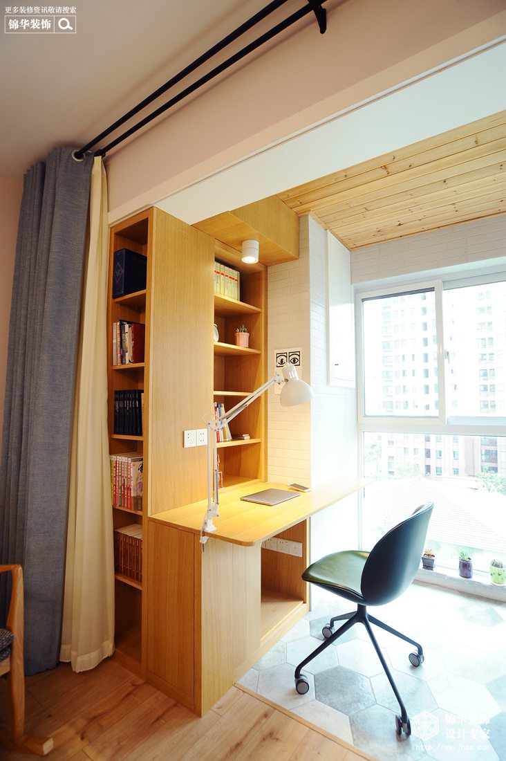 北欧风格-金水名都-三室两厅-140平米-书房-装修实景效果图