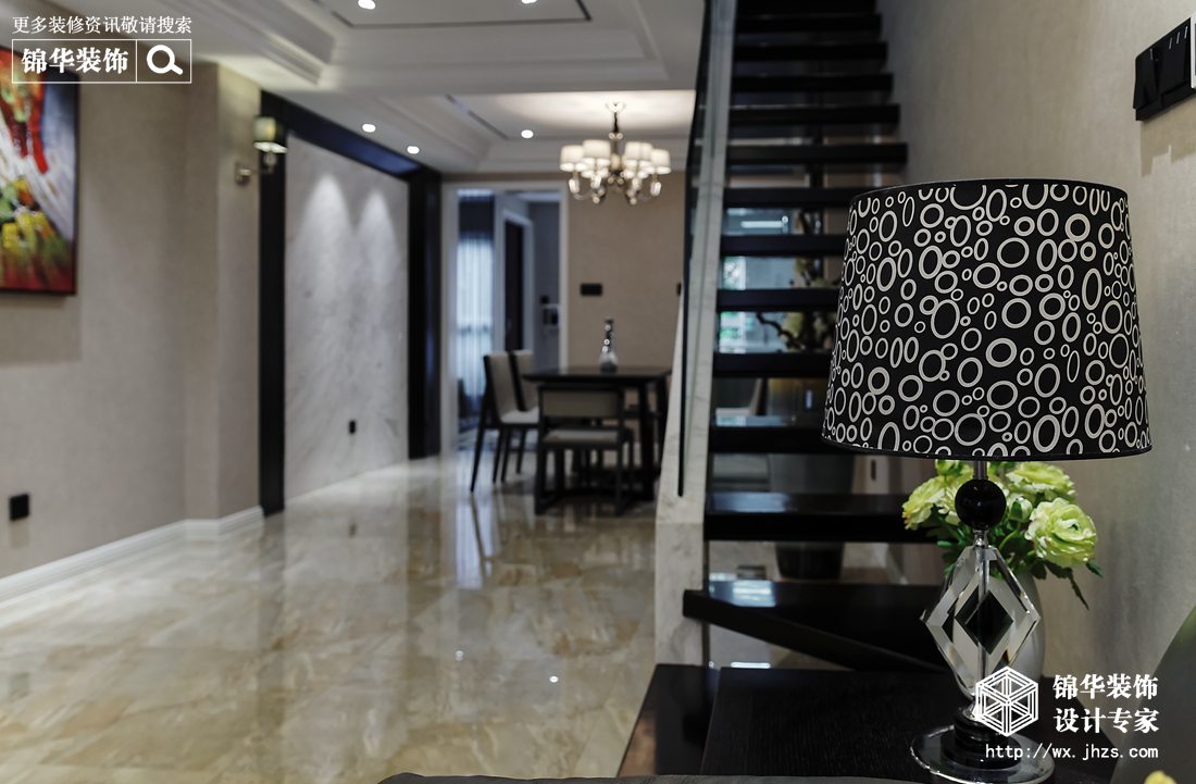 轻奢风格-金域缇香-三室两厅-160平-过道-装修效果实景图