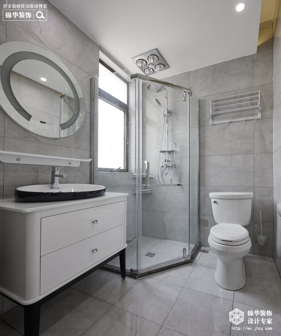 现代风格-太湖国际-两室两厅-80平-卫生间-装修效果实景图