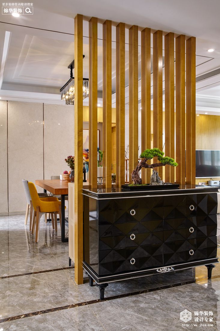 轻奢风格-怡东雅苑-四室两厅-135平-餐厅-装修效果实景图