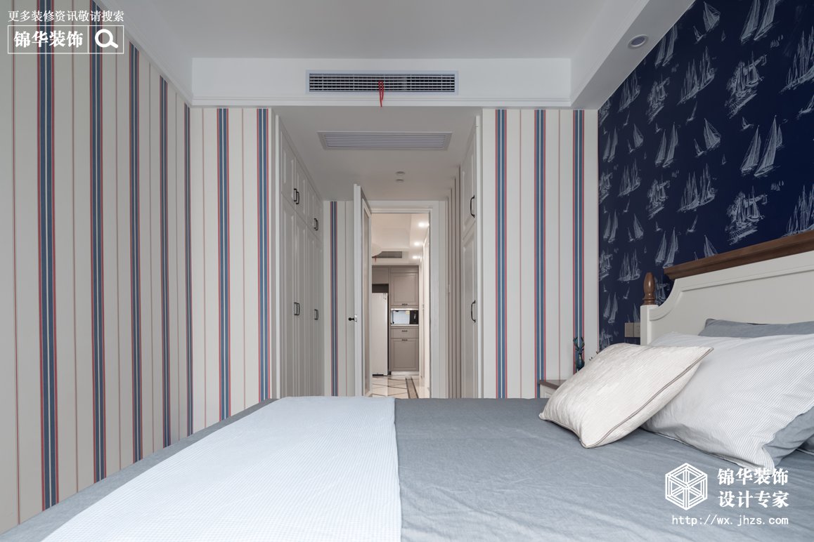 新古典风格-凤凰城-三室两厅-130平-卧室-装修实景效果图