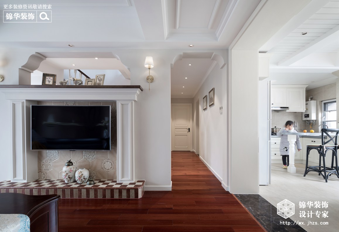 美式风格-金洋奥澜-跃层复式-180平米-客厅-装修实景效果图