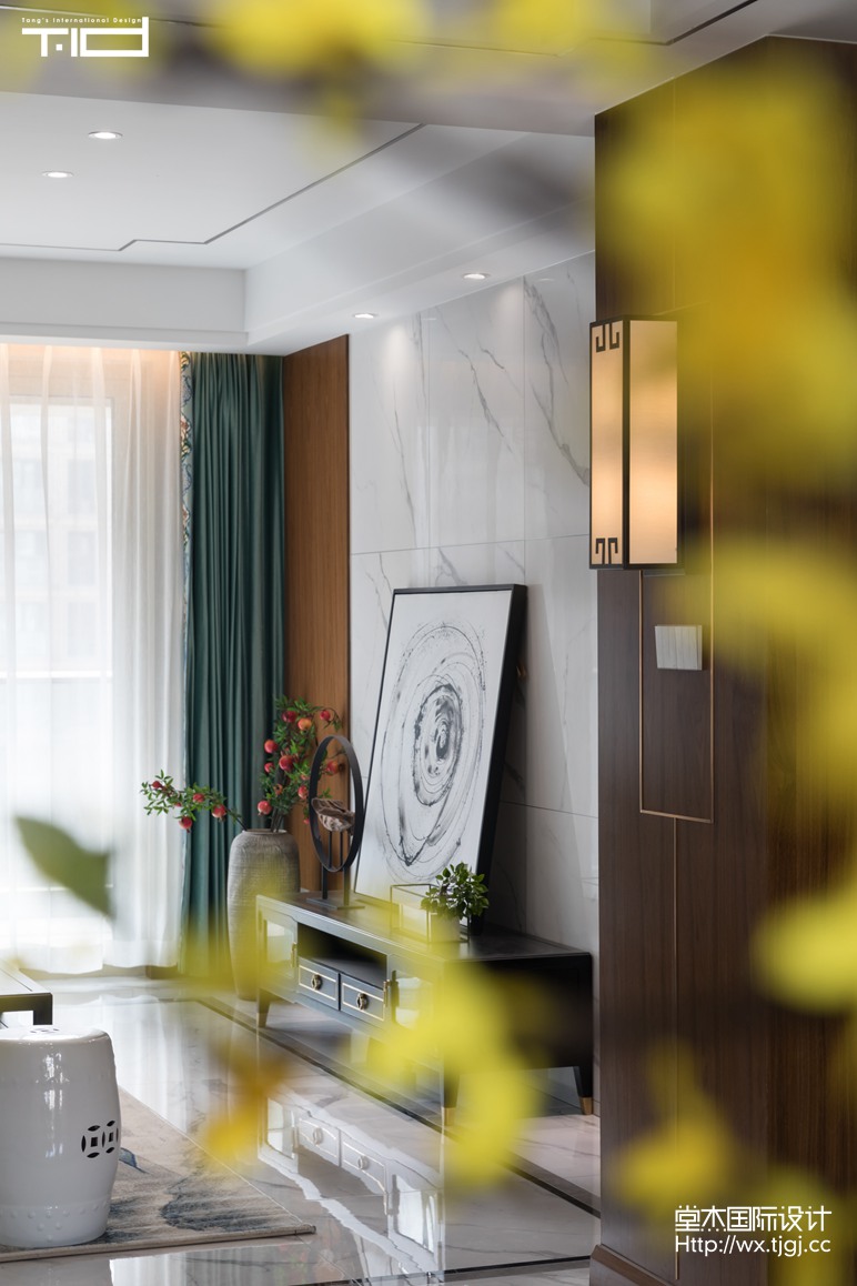 轻奢风格-玉兰花园-大户型-180平-客厅-装修效果实景图