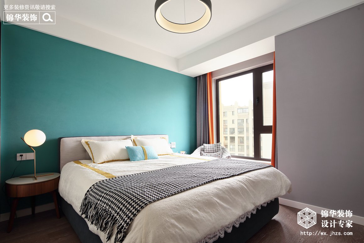 北欧风格-金科米兰-两室两厅-89平米-卧室-装修实景效果图