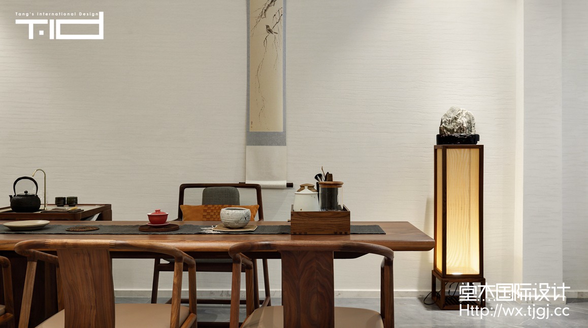 现代简约-九里香缇-别墅-560平-茶室-装修效果实景图